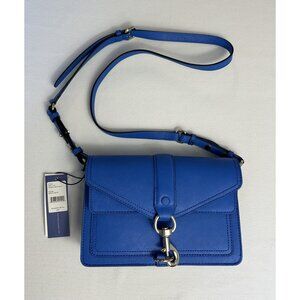 Rebecca Minkoff Hudson Moto Crossbody Bag in Bright Blue - New